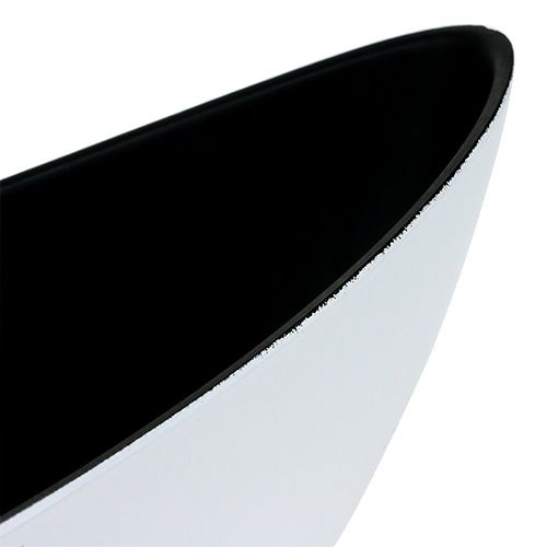 Dekoratyvinis dubuo plastikinis baltas 38,5cm x 12,5cm H13cm