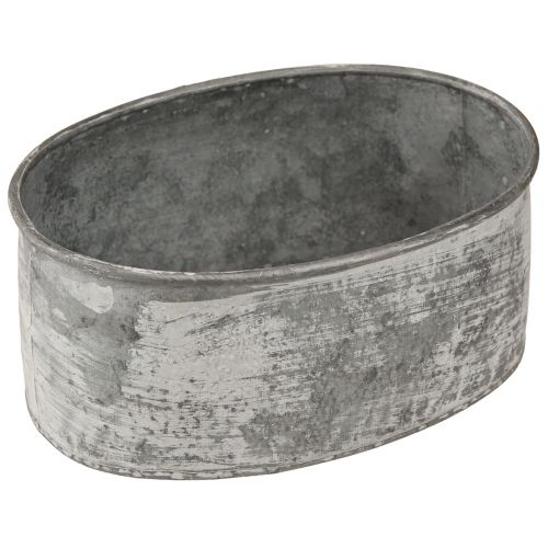 daiktų Dekoratyvinis dubuo metalinis įkišamas dubuo ovalus pilkas L22.5/19.5/16cm rinkinys iš 3 vnt.