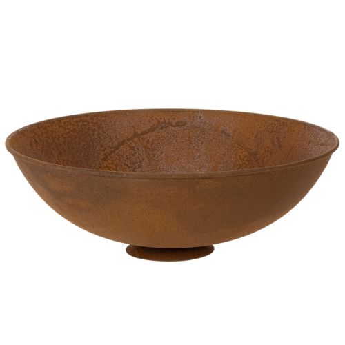 Dekoratyvinis metalinis dubuo, rūdžių spalvos, vintažinio dekoro, Ø34 cm, aukštis 12 cm pirkti | Floristik24.lt