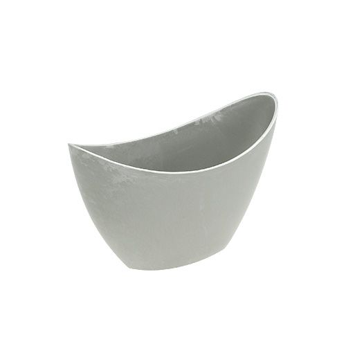 daiktų Dekoratyvinis dubuo plastikinis pilkas 20cm x 9cm H11,5cm 1 vnt