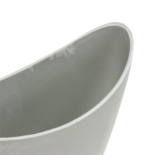 daiktų Dekoratyvinis dubuo plastikinis pilkas 20cm x 9cm H11,5cm 1 vnt