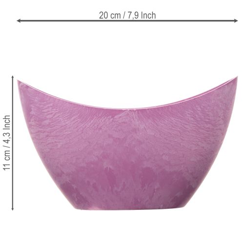 Dekoratyvinis dubuo plastikinis rožinis 20 cm x 9 cm A11,5 cm 1 vnt. | Floristik24.lt