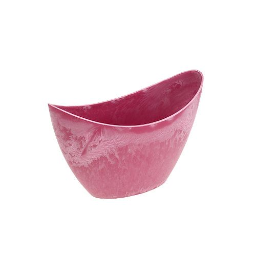 daiktų Dekoratyvinis dubuo plastikinis rožinis 20cm x 9cm H11,5cm 1 vnt