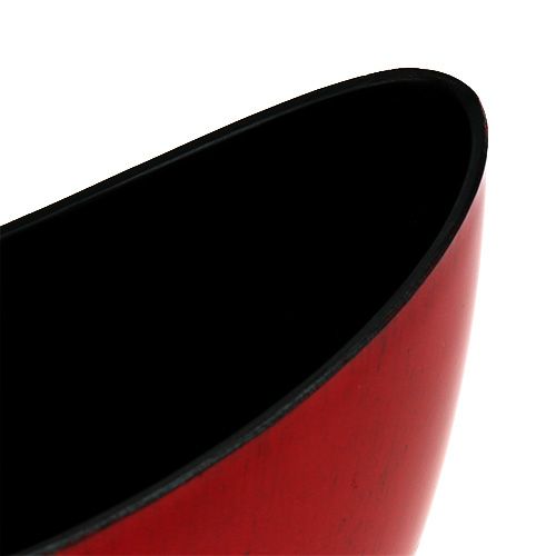 daiktų Dekoratyvinis dubuo plastikinis raudonai juodas 24cm x 10cm x 14cm 1 vnt