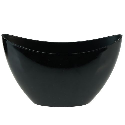 daiktų Dekoratyvinis dubuo juodas ovalus augalinis valtis 24x9,5cmx14,5cm