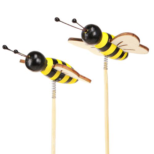 daiktų Dekoratyvinės kištukinės bitės apdaila mediena juoda geltona 6cm A35cm 8 vnt