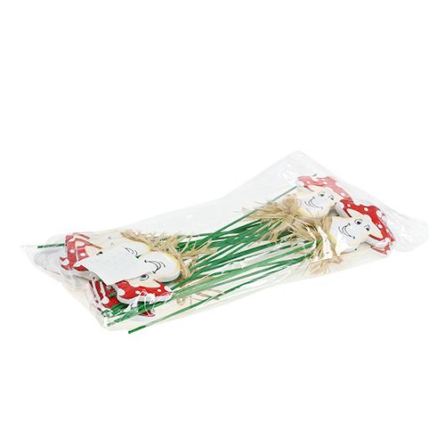 Floristik24 Dekoratyvinis kištukas grybas 6,5cm L27cm 24 vnt