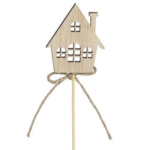 daiktų Dekoratyviniai kištukai Kalėdų dekoravimo nameliai mediniai 4,5x5cm 12 vnt