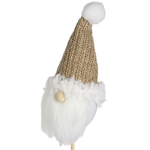 daiktų Dekoratyvinis kištukas gnome Kalėdų balta ruda 4x11cm 4 vnt