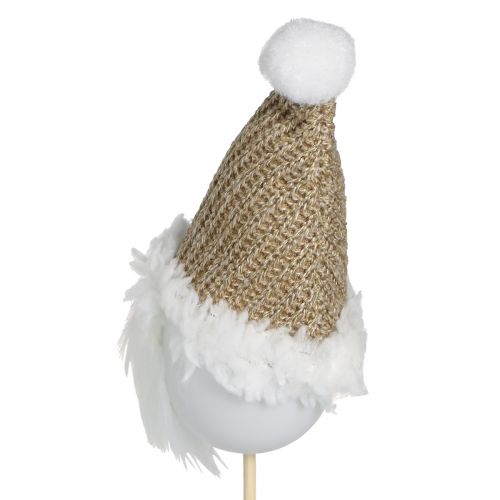 daiktų Dekoratyvinis kištukas gnome Kalėdų balta ruda 4x11cm 4 vnt