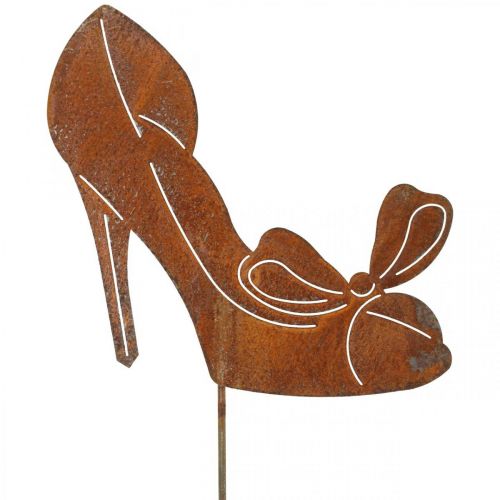 Floristik24 Moteriški batai kaip kištukas, sodo puošmena, princesiški batai su lanko patina H19,5cm