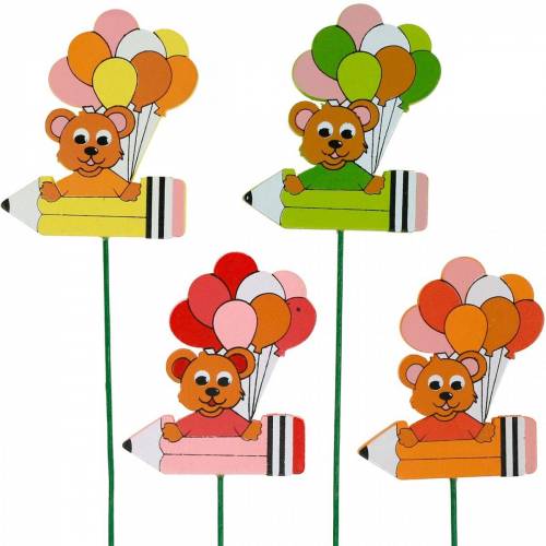 daiktų Deco kištuko rašiklis su meškiuku ir balionais gėlių kamštukas vasaros dekoracija vaikams 16 vnt