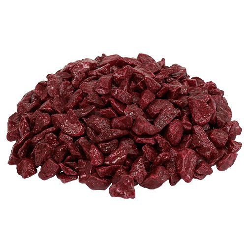 Floristik24 Dekoratyviniai akmenys 9mm - 13mm 2kg Bordo