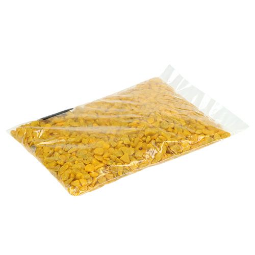 daiktų Dekoratyviniai akmenys 9mm - 13mm geltoni 2kg
