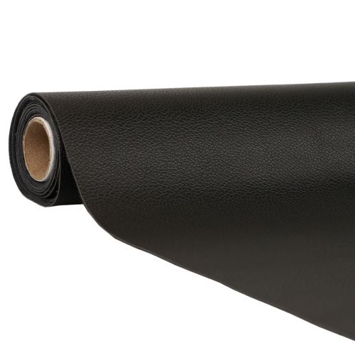 Dirbtinė oda juoda dekoratyvinis audinys juoda oda 33cm×1,35m