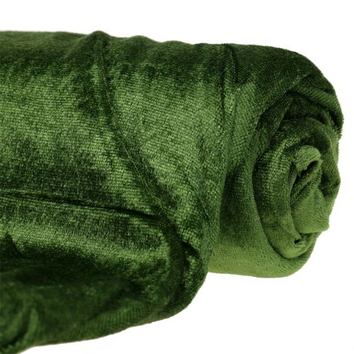 Floristik24 Dekoratyvinis audinys Velvet samanų žalias 140cm x 300cm