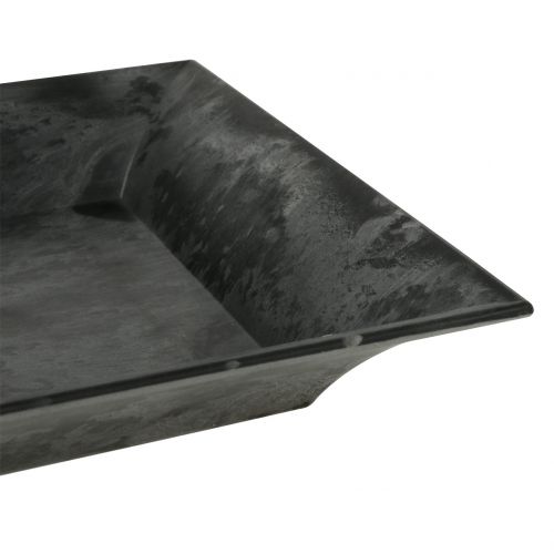 daiktų Dekoratyvinis padėklas marmurinis antracitas 36x17cm 6vnt