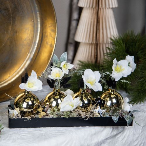 Floristik24 Dekoratyvinis padėklas metalinis medis metalinis padėklas medinis pagrindas 40x13x3cm