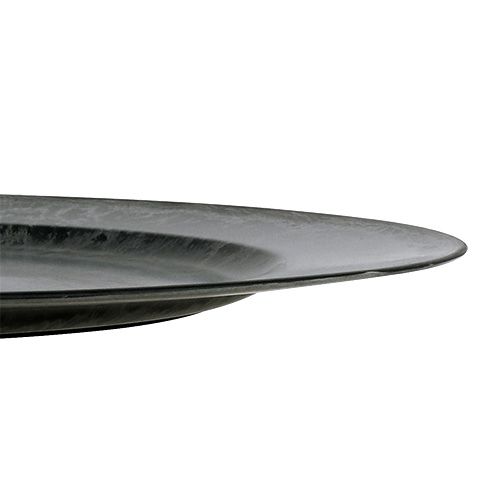 Floristik24 Dekoratyvinė antracito lėkštė Ø33cm