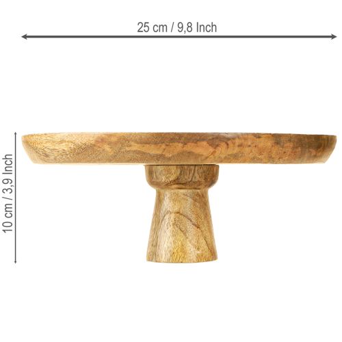 daiktų Dekoratyvinė mediena su torto stovo pagrindu optika natural Ø25cm