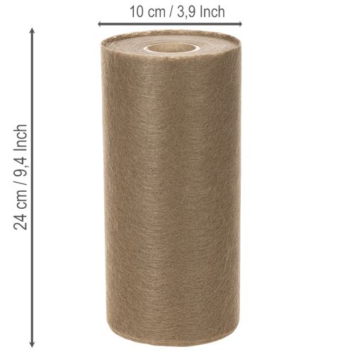 Neaustinės stalo dekoracijos ritinėlis 24 cm x 25 m, rudos spalvos, skirtas šventiniams stalams | Floristik24.lt