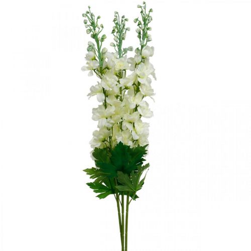 Floristik24 Delphinium White Dirbtinės Delphinium Silk Gėlės Dirbtinės gėlės 3vnt