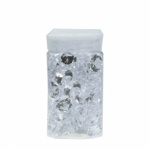 Floristik24 Dekoratyviniai akmenys deimantas akrilas skaidrus Ø1,8cm 150g išbarstytas dekoras