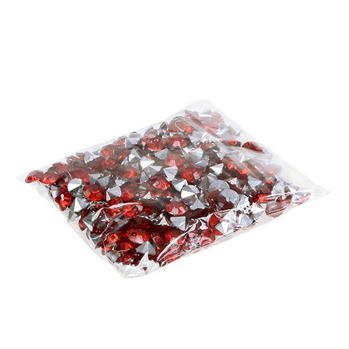 Floristik24 Akriliniai deimantai 8mm raudoni 50g