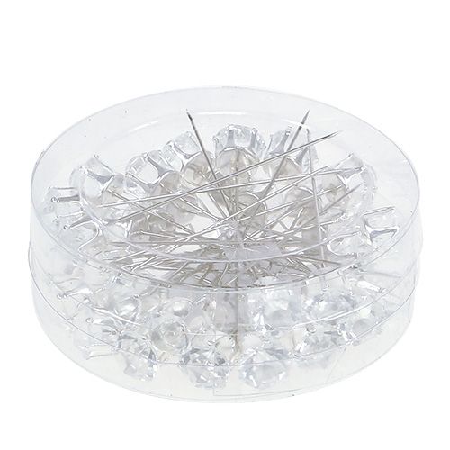 Floristik24 Deimantinė adata sidabrinė Ø10mm L6cm 36vnt