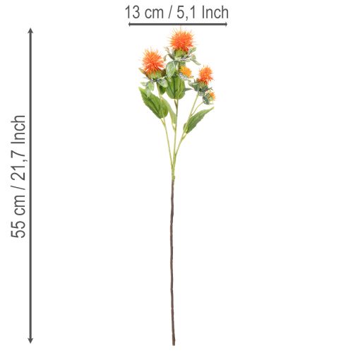 Dirbtinis oranžinis dygminas kaip dirbtinė gėlė vazoms ir dekoravimui, 55 cm, 4 vnt. | Floristik24.lt