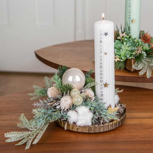 Floristik24 Erškėčio šakelė dirbtinai apledėjusi dekoratyvinė šakelė žieminė 55cm 3vnt