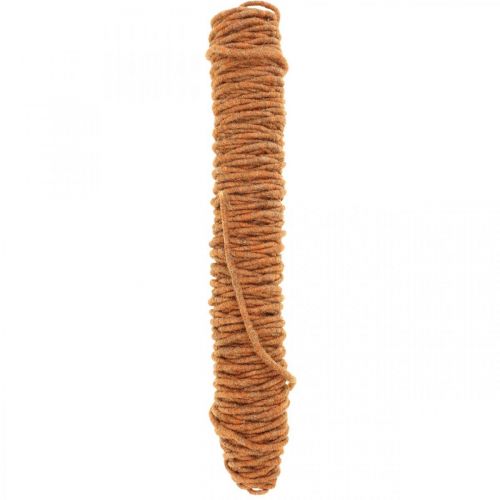 Wick siūlų veltinio virvelė, veltinio virvelė, vilnos virvelė oranžinė 55m
