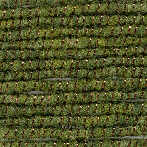 daiktų Žalia vilnonė virvelė su auksiniais siūlais, 5 m x 5 mm su viela, dekoravimui ir rankdarbiams