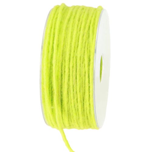 Wick siūlas vilnos virvelė veltinio virvelė šviesiai žalia W3mm L100m