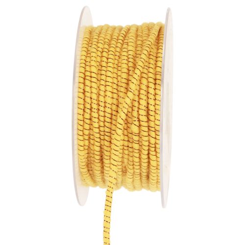 Floristik24 Vilnonis siūlas su viela veltinio virvele žėrutis geltona bronza Ø5mm 33m