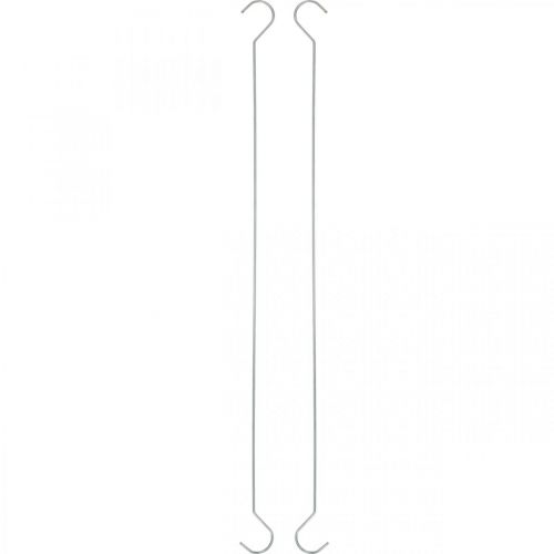 daiktų Metalinis kabliukas, dvigubas kabliukas sidabrinis XL L40cm 5vnt