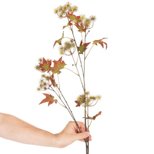 Dirbtinė rudeninė eukalipto šaka su lapais ir vaisių kekėmis, 132 cm | Floristik24.lt