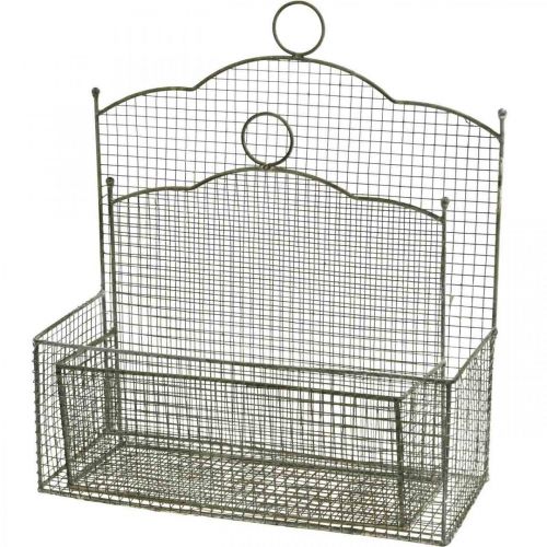 daiktų Vielinis krepšelis, sieninis krepšelis, augalų krepšelis Shabby Chic L38/32cm rinkinys po 2