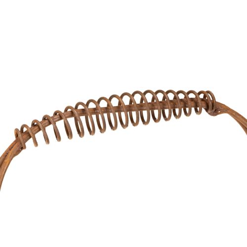 daiktų Ovalus vielinis krepšelis su rankena, sodo puošmena, rūdžių spalvos, 30/25 cm, 2 vnt. rinkinys