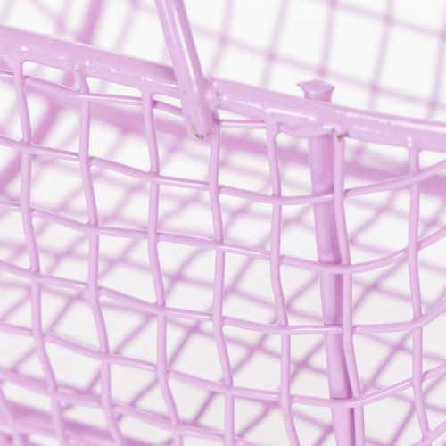 daiktų Vielinis krepšelis su medine rankena, idealiai tinka moderniam gyvenimui ir stilingam dekorui, 17 cm, 6 vnt.