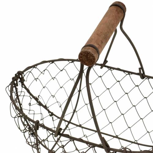 Floristik24 Vielinis krepšelis su rankena rudo metalo 20/25 / 30cm rinkinys iš 3 vnt