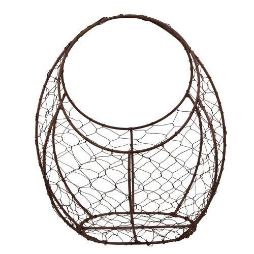daiktų Vielos krepšelis rūdžių metalinis krepšys su rankena 22,5x11,5x26,5 cm