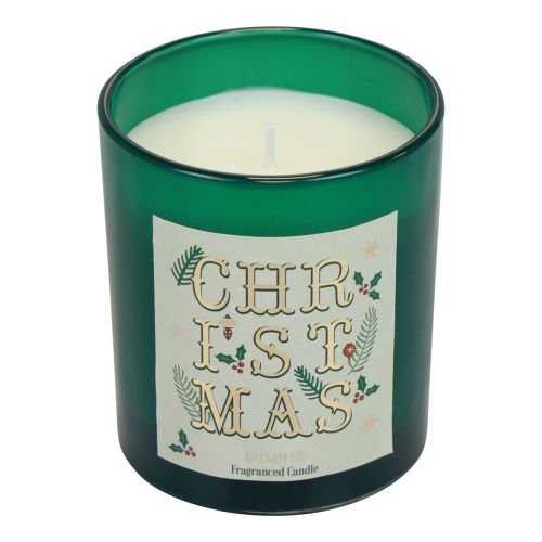 daiktų Kvepianti žvakė Kalėdinė kvapni žvakė stiklinėje žalios balzaminės eglės Ø8cm
