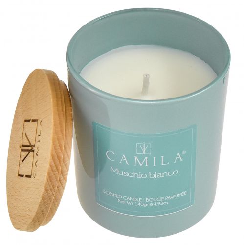 Kvapi žvakė stiklinėje Camila White Musk Ø7,5cm H8cm