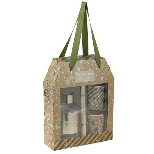 Floristik24 Kvapiųjų žvakių kambario kvapo dovanų dėžutė Kalėdinė 16,5x6x21cm
