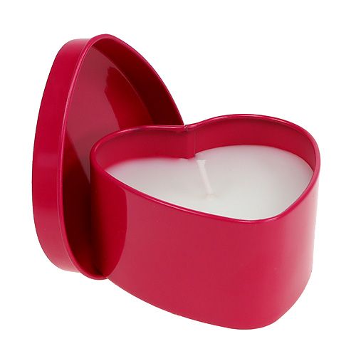 Floristik24 Kvapi žvakė širdies formos rožinė 7cm x 3,5cm 1 vnt