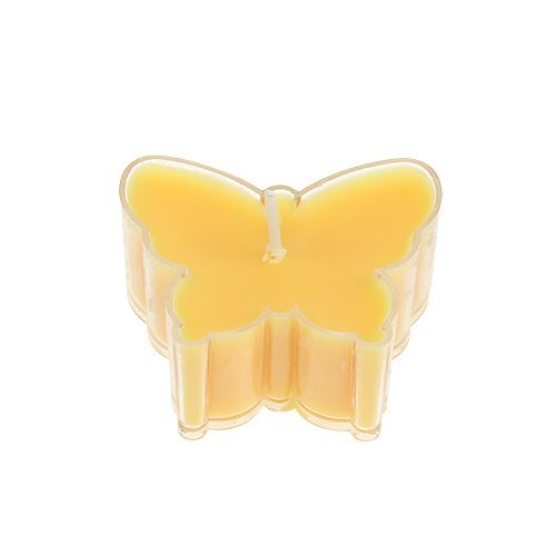 Floristik24 Kvapusis arbatos drugelis Ø4,8cm H2cm geltonas 6vnt