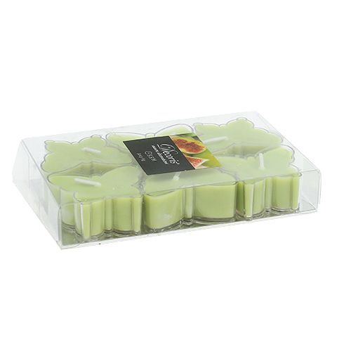 Floristik24 Kvapusis arbatos drugelis Ø4,8cm H2cm žalias 6vnt