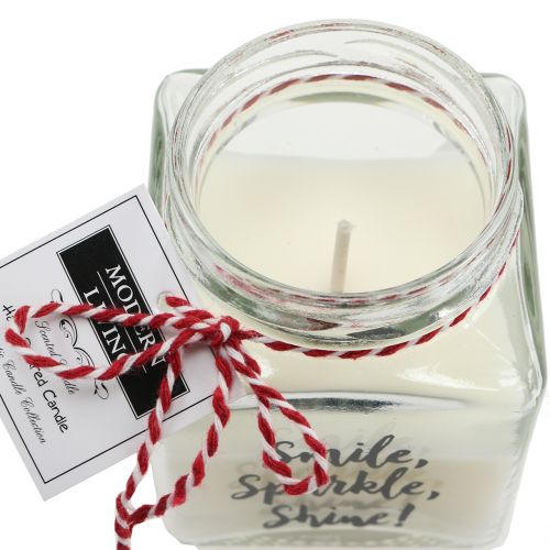 Floristik24 Kvapusis vaškas stiklinėje Šypsokis, Blizgėk, Šviesk!