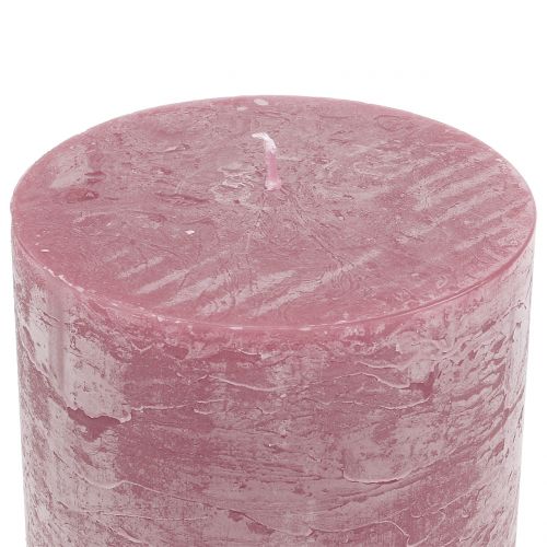 daiktų Vienspalvės žvakės senos rožinės spalvos 60x100mm 4vnt